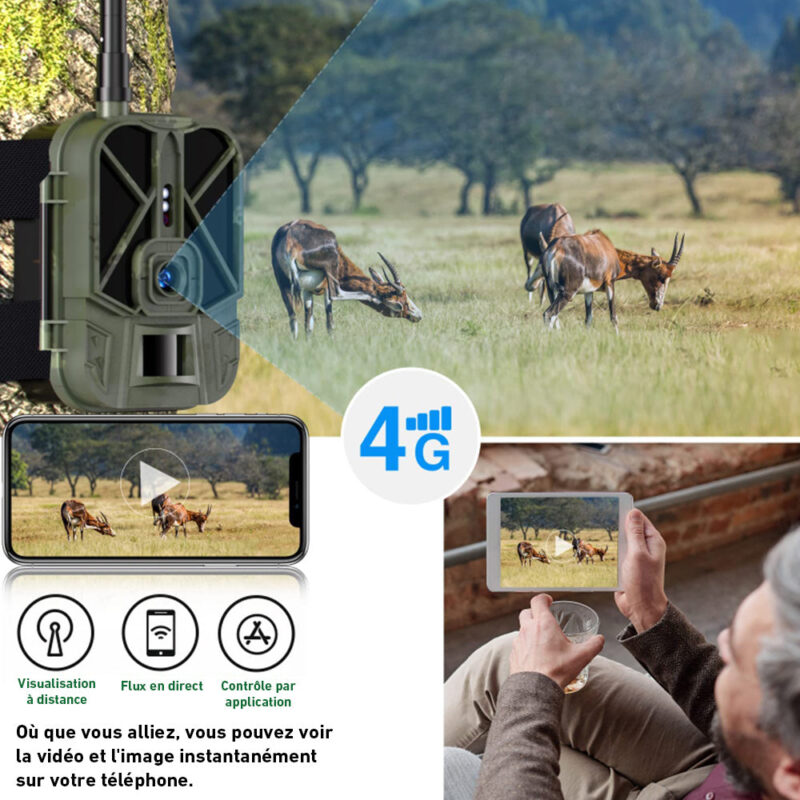 Caméra de Chasse 4G 36MP Connectée avec Batterie 10000mAh – Image 2